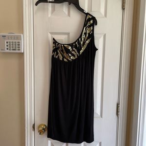 Pink Rose One Shoulder Mini Dress